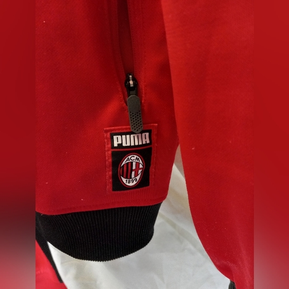 AC Milan Men's T7 Track Jacket Red and Black Size M - Picture 4 of 7